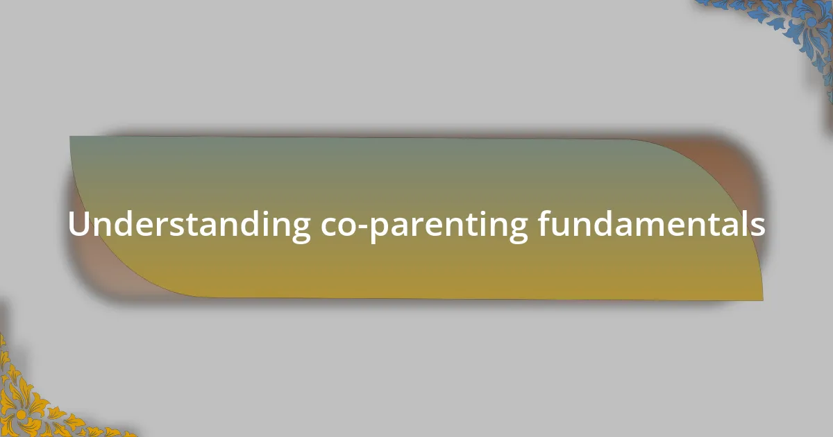 Understanding co-parenting fundamentals